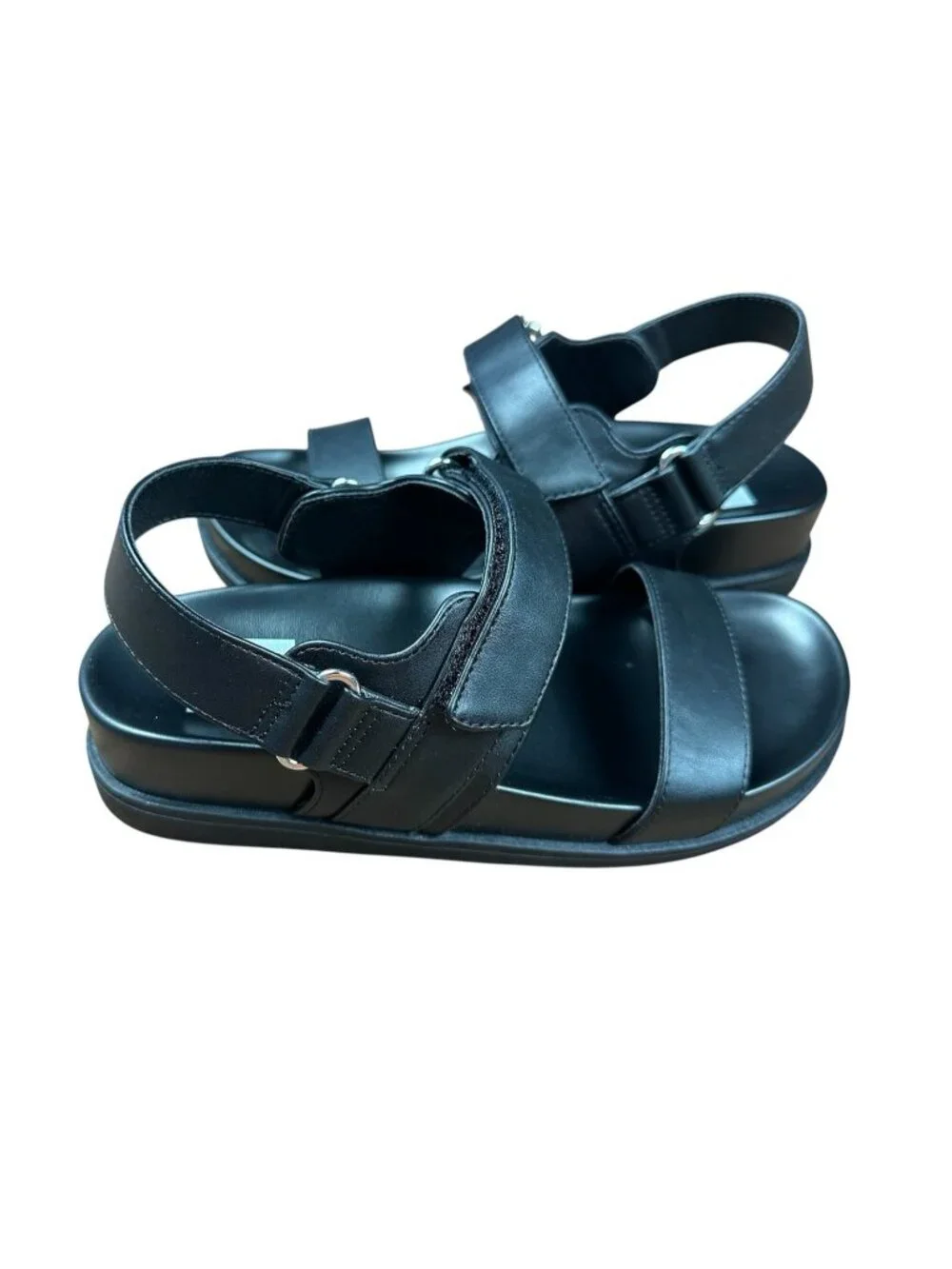 DV by Dolce Vita Women's Argyle Strap Sandals Black Size 6